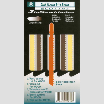 Jigsaw Blade 8tpi Wood XFast XClean Cut Universal Fitting 5pk