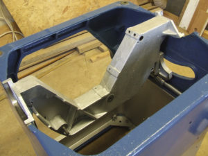 Wadkin 12AGS Trunnion bracket installed